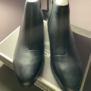Dansko black leather ankle boots-new, never worn
